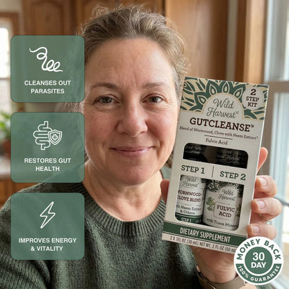 Wild Harvest® GutCleanse 2-Step Parasite Cleanse Kit - Natural Herbal Detox for a Cleaner, Healthier Gut